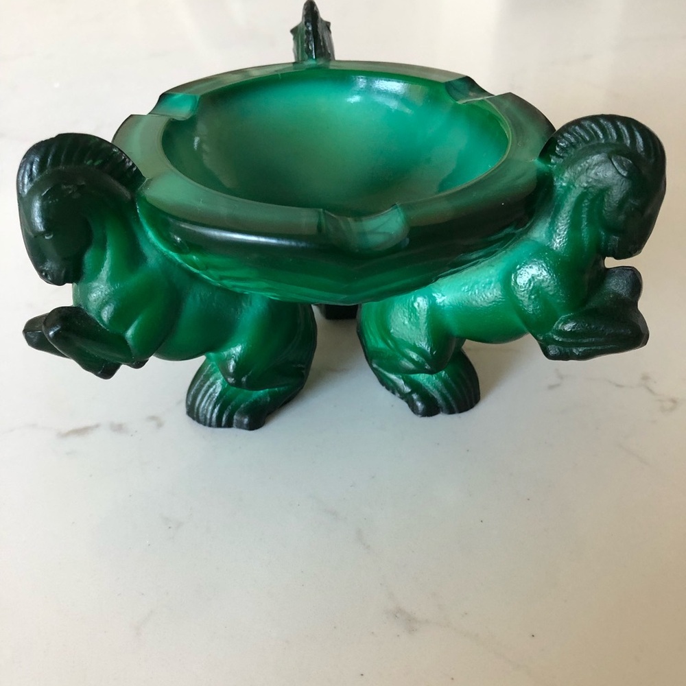 Antique Mosher Malachite Glass Piece used for display only